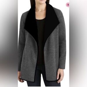Super cozy, Nicole Miller Black and Gray Women's Cardigan
